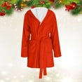 thumbnail image 2 of Plus Size Bathrobe for Women Fluffy Women's Nightgowns & Sleepshirts Oversize Cozy Women's Robes House Womens Robe Red, 2 of 9
