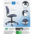 thumbnail image 3 of Scranton & Co Chaise de Bureau Posture de Luxe Rembourrée en Tissu, Bleu, 3 of 8