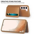 thumbnail image 4 of Petocase for Samsung Galaxy S23 Wallet Case with Card Holder for Girls Women,with 2 Screen Protectors & 2 Lens Protector Card Slots Double Magnetic Clasp Shockproof Cover,Brown, 4 of 8