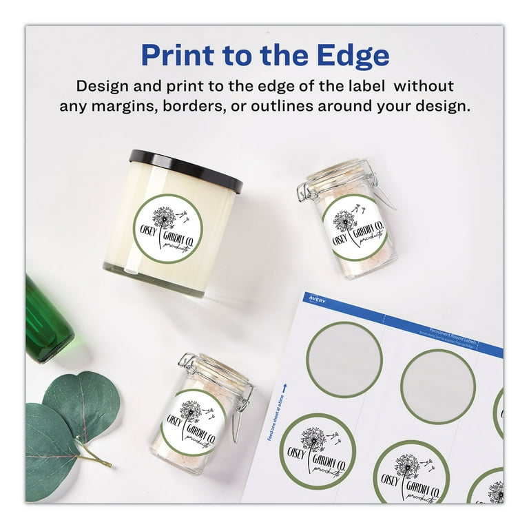 Printable Self-Adhesive Permanent ID Labels w/Sure Feed, 0.75 Printable Self-Adhesive Permanent ID Labels w/Sure Feed, 0.75