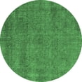 thumbnail image 1 of Ahgly Company Indoor Round Oriental Emerald Green Industrial Area Rugs, 7' Round, 1 of 4
