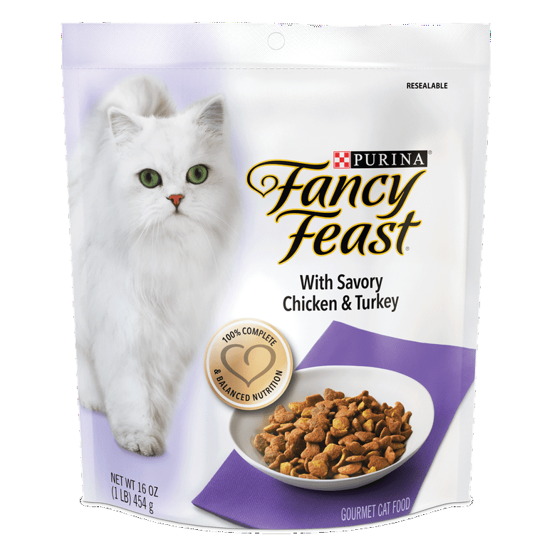 pack) Purina Fancy Feast Dry Cat Food with Savory Farm-Raised