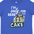 thumbnail image 4 of Inktastic Im Only Here for the Cake with Cake Slice Illustration Boys Toddler T-Shirt, 4 of 5