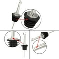 thumbnail image 4 of Professional Pourers With Controlled Flow, Stainless Steel Oil Bottle Pourer With Tapered Spout Design, Non-Rust Food-Grade Material Pour Spouts For Wide Neck Bottles In Bars,, 4 of 6
