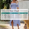 thumbnail image 3 of Ashirexll Maxi Dresses Women's Casual Dresses for Women Fashion Casual Fold Solid Color Summer Irregular Short Sleeve Off-The-Shoulder Dress, 3 of 7