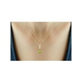 thumbnail image 3 of JewelersClub 0.82 Carat T.G.W. Peridot Gemstone and Accent White Diamond Pendant, 3 of 4