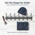 thumbnail image 5 of REGALWOVEN 1 Pack Coat Rack Wall Mount, Coat Hook, Hat Rack, Wall Hooks for Hanging with 5 Hooks for Entryway, Bathroom, Bedroom Gray 7, 5 of 5