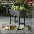thumbnail image 6 of Keter Urban Bloomer 32" x 15" x 31" Durable Resin Raised Garden Bed with Self-Watering and Drainage System Kit, Gray, 6 of 11