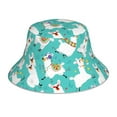 thumbnail image 1 of Fotbe Cartoon Llamas Sombrero Tipo Pescador con Estampado – Sombrero de Sol de Algodón de Moda para Playa, Golf, Pesca, 1 of 6