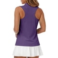 thumbnail image 6 of Hearthz Women's Sleeveless Golf Polo Shirts Quarter Zip Collared Womens Shirts Casual Quick Dry Workout Tennis Women Polo Shirts, 6 of 8