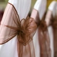 thumbnail image 4 of BalsaCircle 5 Organza Chair Sashes Bows Ties Chocolate Brown, 4 of 5