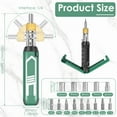 thumbnail image 2 of TMWEFUSC 14 in 1 Multi Bit Ratchet Screwdriver 180° Pivoting Magnetic Non Slip Handle for Automotive Home Maintenance, 2 of 11
