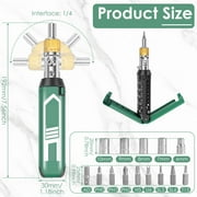 TMWEFUSC 14 in 1 Multi Bit Ratchet Screwdriver 180° Pivoting Magnetic Non Slip Handle for Automotive Home Maintenance