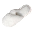 thumbnail image 2 of POROPL Slippers for Women,Plush Warm Fuzzy Cross Band House Shoes Indoor Slip On Bedroom Slippers, 2 of 5