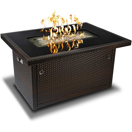 QINGJING Series 403-Espresso Brown Fire Table, Espresso Brown/50,000 BTU
