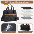 thumbnail image 5 of Breast Pump Bag, Diaper Bag Tote with 4 Cooler Pockets, Double-Layer Work Bag for Breastfeeding Mom fit 15'' Laptop, 5 of 12