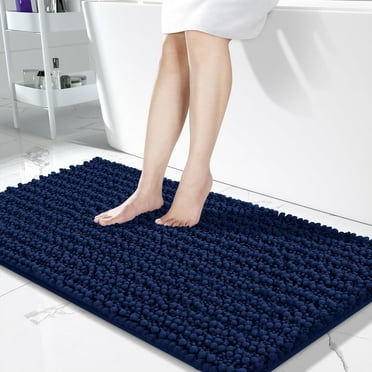 TJOUL Bathroom Rug Mat, Extra Soft Non Slip Absorbent Water Bath Rug, Quick Dry Machine Washable Chenille Shaggy Shower Mat, Bath Mat for Bathroom Floor, Home Decor Accessories