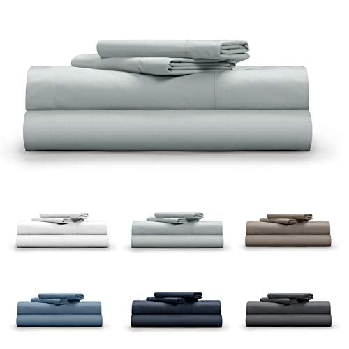 Pillow Guy Classic Cool & Crisp 100 Cotton Percale 4Piece Sheet Set