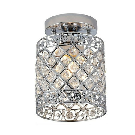 

Mini Modern Style Decor Crystal Flush Mount Ceiling Light Fixture Crystal Chandeliers Light for Hallway Kitchen A