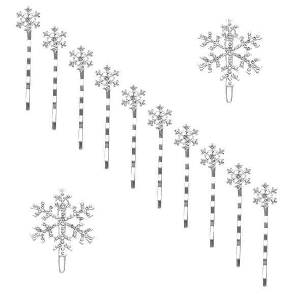 Mobestech 12Pcs Snowflake Bobby Pin Multi Decorative Stylish Hairpins For Women Wedding Outdoor Shopping