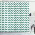 thumbnail image 1 of Ambesonne Chevron Shower Curtain, Abstract Zigzag Tribal, 69"Wx70"L, Teal White, 1 of 3