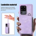 thumbnail image 2 of For Samsung Galaxy S20 Ultra Zipper Card Bag Back Cover Phone Case, 2 of 5