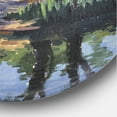 thumbnail image 3 of Designart 'Mysterious Countryside House By The River In The Woods' Lake House Circle Metal Wall Art 11x11 - Disc of 11, 3 of 5