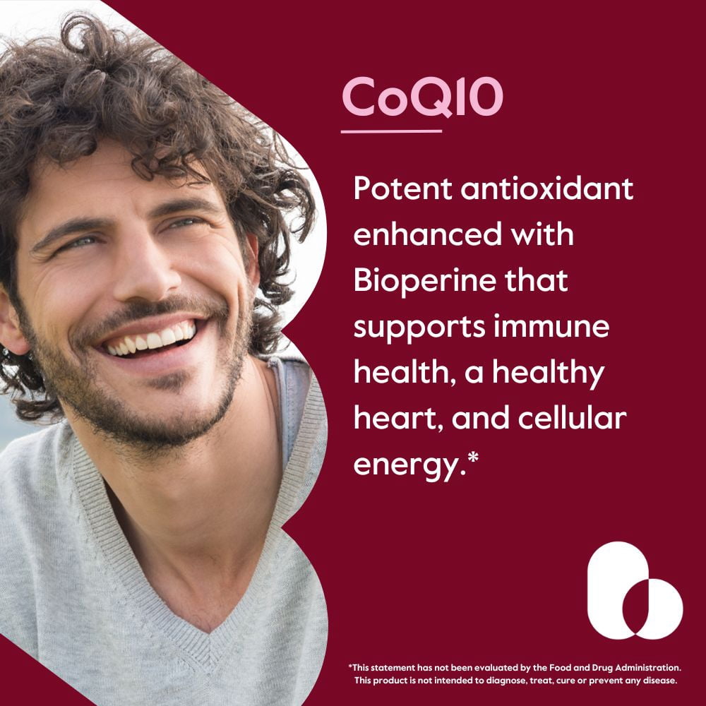 Coenzyme CoQ10 600mg with Bioperine (120 Vegetarian Capsules) (2-Pack) Naturally Fermented - No Stearates - No Fillers - Vegan - Non GMO - Gluten Free
