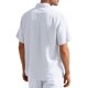 thumbnail image 4 of Blusa y camisa de manga corta con cuello vuelto para hombre, de verano, de color liso, de manga corta, con solapa y botones, estilo cárdigan, con bolsillo, blusa de moda, camisa de poliéster para homb, 4 of 9