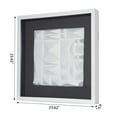 thumbnail image 4 of Millionstone HUJI White Ridges Shadow Box Wall Decor Style 2, 4 of 5
