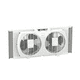 thumbnail image 1 of Ventilador de ventana doble Comfort Zone de 9" con control de flujo de aire reversible expansores de bloqueo automático 2 velocidades (Blanco) CZ319WT Comfort Zone CZ319WT, 1 of 8
