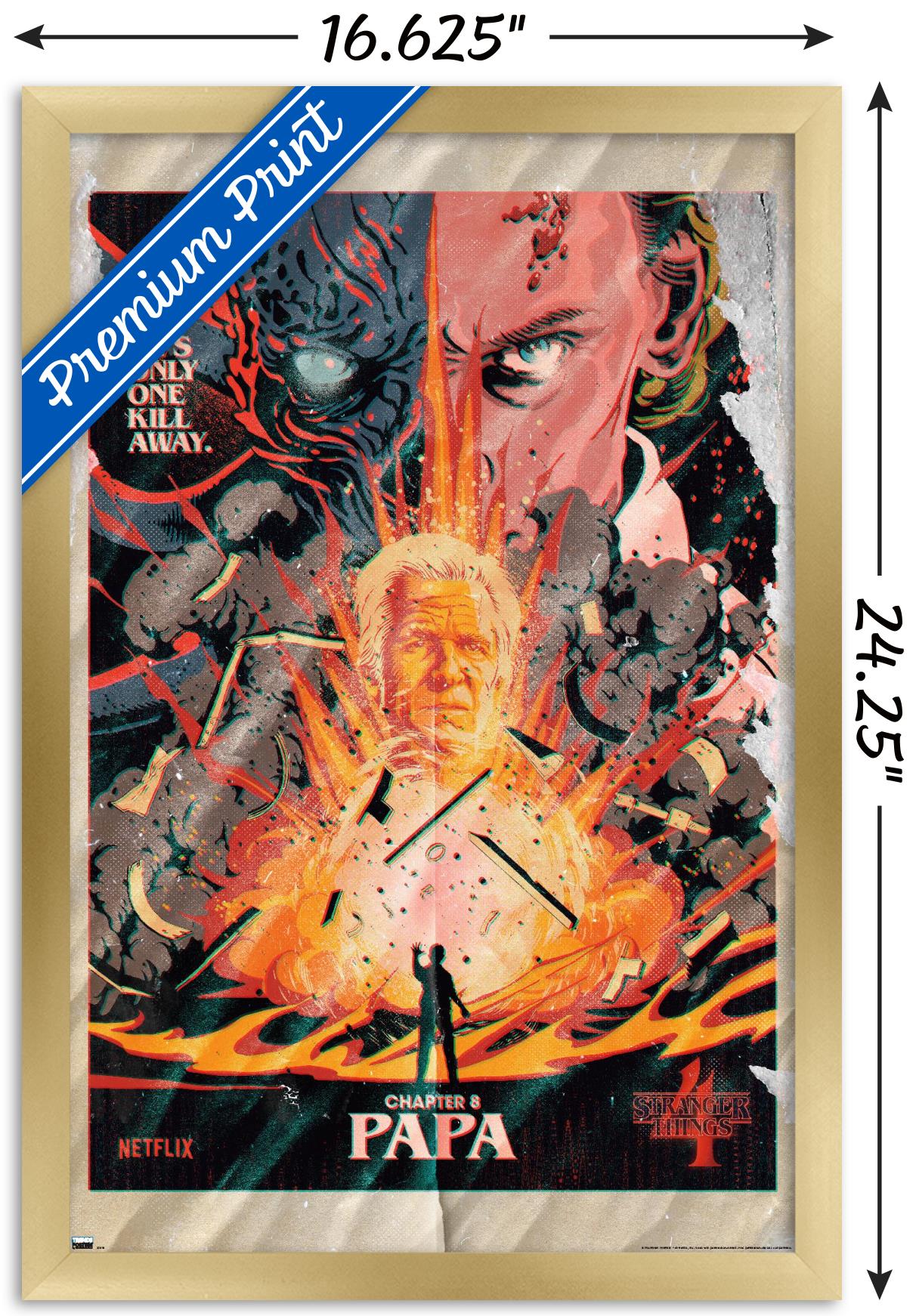 Netflix Stranger Things: Season 4 - Papa Wall Poster, 14.725" x 22.375" Framed
