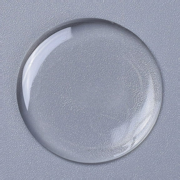 25pcs Plastic Clear Cabochons Epoxy Sticker Round Clear 25.4x1.9mm