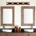 thumbnail image 6 of Kira Home Hogan 36" 5-Light Farmhouse / Bathroom Light Bar, Racetrack Bath, Open Design, Black + Smoked Birch, 6 of 8