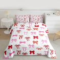 thumbnail image 2 of Feelyou Kid Butterfly Knot Bow Twin Comforter Sets, Kawaii Cartoon Bedding Set, 2pcs, 2 of 8