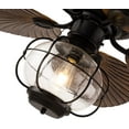 thumbnail image 5 of Tropical Ceiling Fan with Light 52 Inch Palm Leaf Ceiling Fan 5 ABS Palm Blades Glass Lampshade Chandelier Lighting Fixture 3-Speed Changes w/Remote Reversible for Kitchen Bedroom Living Room, 5 of 9