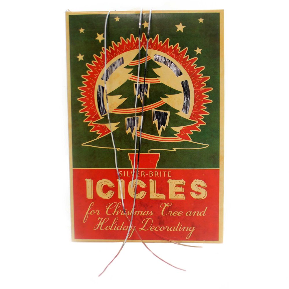 Christmas SILVER BRITE TINSEL ICICLES Plastic Vintage Lg0768 Walmart