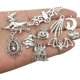 thumbnail image 2 of 50 piezas de dijes de Halloween, colección de Halloween de plata antigua, suministros para manualidades, colgantes para manualidades, accesorios para hacer joyas, collares y pulseras, 2 of 5