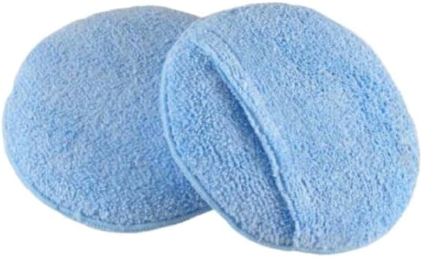 Soft Lint-Free Microfiber Applicator Sponge Round Leather Conditioner Applicator Pad Scratch-Free Polishing Pad for Car Interior Home Leather Care