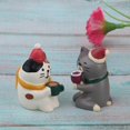 thumbnail image 5 of 12 Casa de Estatuil Resina Animal Trabajo Hecho Decoración Gato de 2pcs gato de navidad Baoblaze Figuras de animales de la casa de muñecas, 5 of 5
