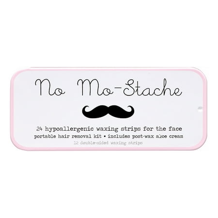 No Mo-Stache Portable Lip Wax Strip Kit, 24 Strips