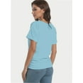 thumbnail image 4 of Women's Short Sleeve Boat Neck Dolman Top with Side Shirring, 4 of 6