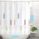 thumbnail image 3 of Cortina de Ducha Cortina de baño con 12 Ganchos Impresión Resistente al Moho Lavable Antibacteriana Fácil de Limpiar (180 * 200 cm), 3 of 5