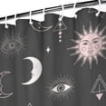 thumbnail image 3 of Dark Grey Mystical Pattern Shower Curtain 72"x84" ,Bathroom Decorative Shower Curtains Set with 12 Hooks,Modern Waterproof Washable Shower Curtain, 3 of 6
