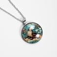 thumbnail image 4 of Platypus Elegant Glass Circular Pendant Necklace - Women's Fashion Necklace with Stunning Design, 4 of 5