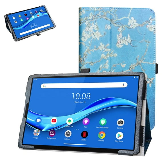 Labanema 10.3" Lenovo Tab M10 Plus /Smart Tab M10 Plus Case, PU Leather Folio Stand Protective Case, Cover for 10.3" Lenovo Tab M10 Plus /Smart Tab M10 Plus (Apricot Flower)