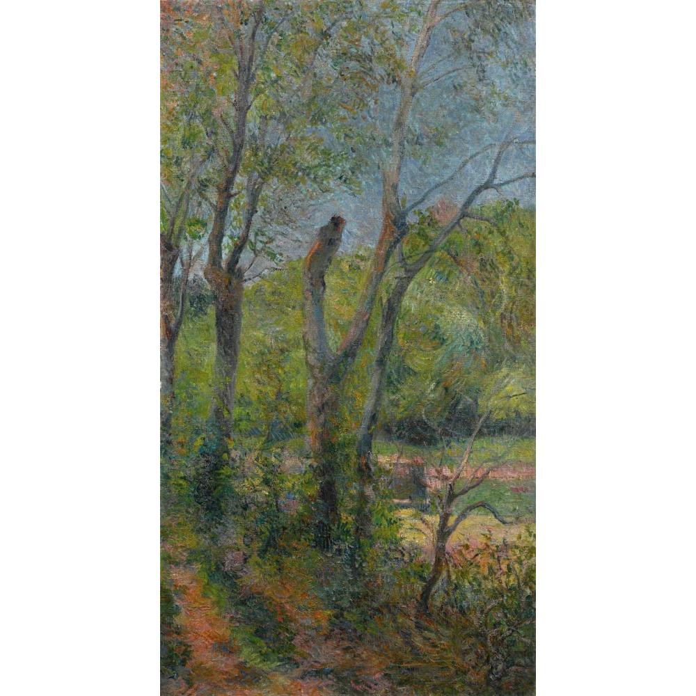Paul Gauguin 12x18 Black Modern Framed Museum Art Print Titled - Les Saules (1885)