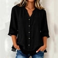 thumbnail image 2 of Aboser Oversized Kimono Tops for Women Lightweight Cotton Linen Shirts Casual Side Tie Blouses Loose V Neck Kimonos Breathable Soft Blouse Brown XXL, 2 of 9