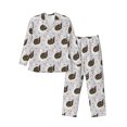 thumbnail image 1 of Fotbe Cute Swan Pijama de Hombre con Estampado de Manga Larga, Conjunto de 2 Piezas, Ropa de Dormir Suave y Cómoda con Bolsillos-Large, 1 of 7
