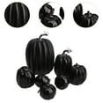 thumbnail image 3 of Calabazas falsas,Calabazas falsas Modelo Calabazas artificiales pequeñas,Calabazas de espuma falsas realistas Lindas calabazas de espuma realistas,Mini simulación de calabazas modelo Negro, 3 of 7